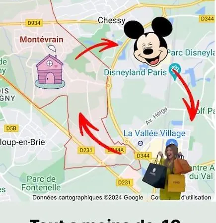 Tatil Evi Authentique House A Cote De Disneyland Paris Montévrain